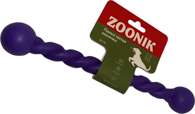 Игрушка для собак ZOONIK Палка литая косичка / 164222-07 (фиолетовый)