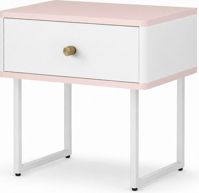 Прикроватная тумба Shtabe Royal 5301 эко (зефир/белый/р.золото)