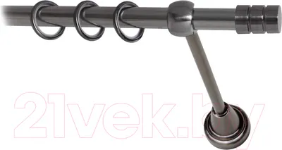 Карниз для штор Lm Decor Цилиндр 088 1р гладкий (антрацит, 3.2м)
