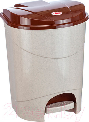 Мусорное ведро Idea М2891 (11л,бежевый мрамор)