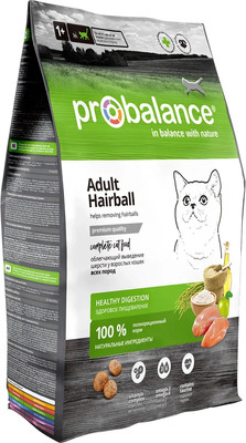 Сухой корм для кошек ProBalance Adult Hairball (400г)