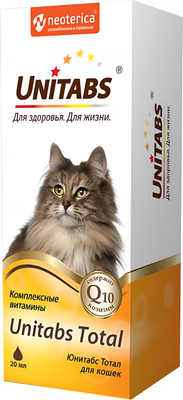 Кормовая добавка для животных Neoterica Protecto Юнитабс Тотал Для кошек (20мл)