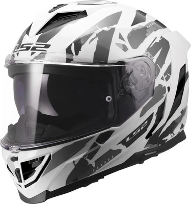 Мотошлем LS2 FF818 Storm III Kaos (XS, белый/серый)