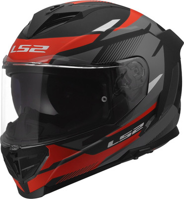 Мотошлем LS2 FF818 Storm III Komai (XS, черный/красный)