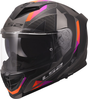 Мотошлем LS2 FF818 Storm III Sporty (XL, серый/фиолетовый)