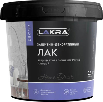 Лак Лакра Декор защитно-декоративный (900г, бесцветный)