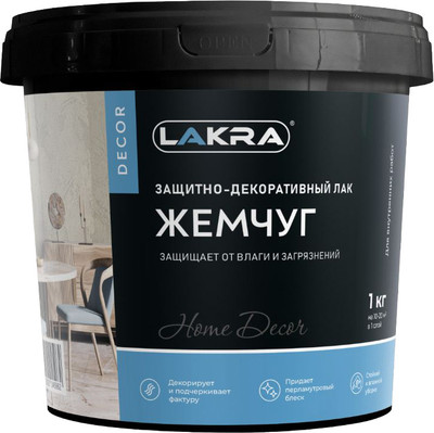 Лак Лакра Декор защитно-декоративный (1кг, жемчуг)