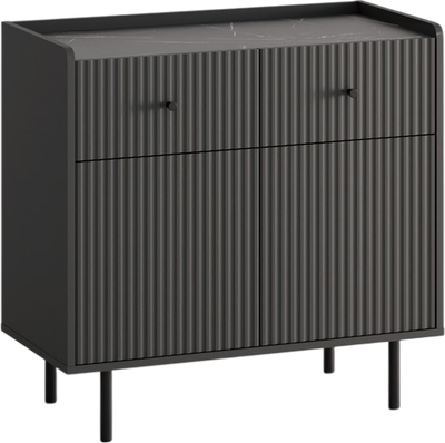 Тумба Anrex Soho 2D2S (графит/мрамор/дарк грей)