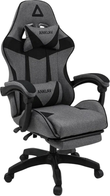 Кресло офисное King Style FK-31 Anklav Fabric Black  (светло-серый/черный)