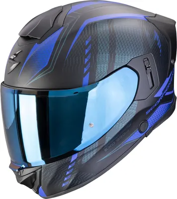 Мотошлем Scorpion Exo EXO-530 Air Theras (M, черный матовый/синий)