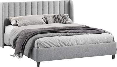 Двуспальная кровать ТриЯ Шанель с ПМ 1600 Тип 1 (экомех BravoASH Lite Grey)