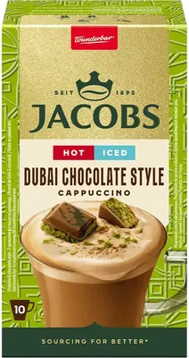 Кофейный напиток Jacobs Капучино. Дубайский шоколад (10x19.5г)