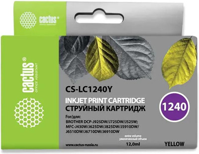 Тонер-картридж Cactus CS-LC1240Y