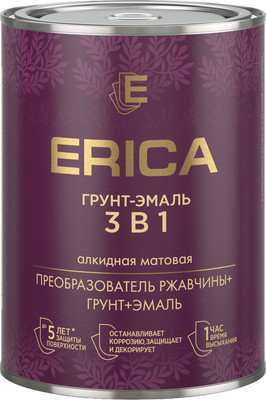 Грунт-эмаль Erica 3 в 1 (800г, желтый)