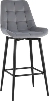 Стул барный Stool Group Флекс / AV 405-V12-9005 PP (велюр велютто серый/черный муар)