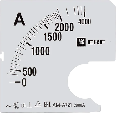 Шкала для амперметра EKF PROxima для A721 2000/5А-1.5 / s-a721-2000