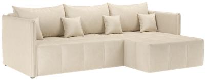 Диван угловой Mebel-Ars Гамлинг (бархат бежевый Star Velvet 6 Light Beige)