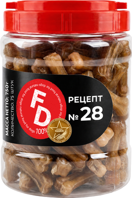 Лакомство для собак For Dogs Dental Snack Рецепт №28 Кость жилованная натуральная / TUZ974 (750г)
