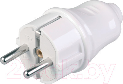 Вилка штепсельная IEK EVP10-16-01-K01 (белый)
