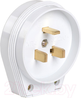 Вилка силовая IEK EVP10-32-01-K01 (белый)