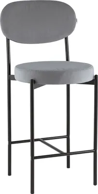 Стул барный Stool Group Бриф Original N / SG006-bmmPlb-C082 (велюр серый)