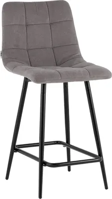 Стул барный Stool Group Одди Original / SG007-Plb-L010 (велюр серый)