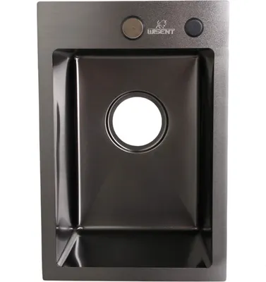 Мойка кухонная Wisent WS-33045B-114 (с сифоном и дозатором)