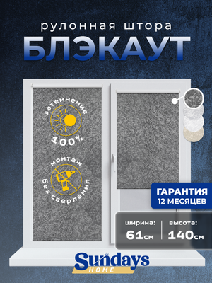 Рулонная штора Sundays Home LM 97-24 61х140 (темно-серый)
