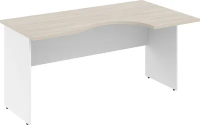 Письменный стол Norden 155х90х75 / MX.111.R.OLWH (правый, белый/светлый дуб)