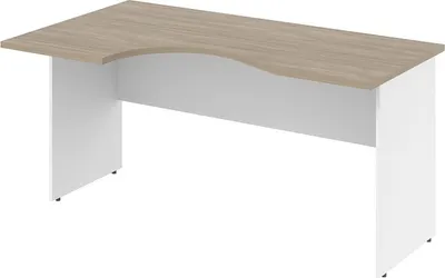Письменный стол Norden 155х90х75 / MX.111.L.ODWH (левый, белый/темный дуб)
