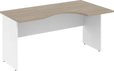 Письменный стол Norden 155х90х75 / MX.111.R.ODWH (правый, белый/темный дуб)