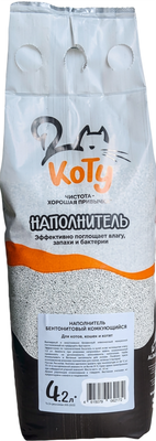 Наполнитель для туалета Коту Бентонитовый комкующийся (3.5кг/4.2л)