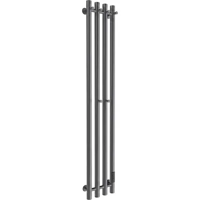 Полотенцесушитель электрический Маргроид Ferrum Inaro 4 СНШ 120x6 крючки 4/2 (графит, таймер справа)