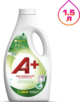 Гель для стирки A+ Для белого белья (1.5л)