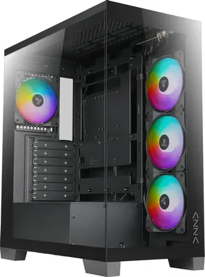Корпус для компьютера AZZA Cove CSAZ-570B (черный, без БП)