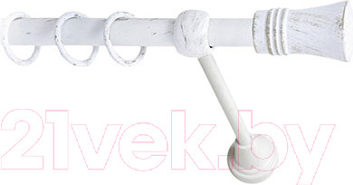 Карниз для штор Lm Decor Гиро 071 1р гладкий (белое золото, 1.8м)