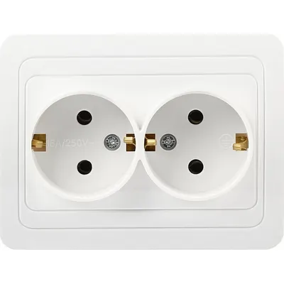 Розетка SmartBuy Марс / SBE-02w-16-S2-Z (белый)