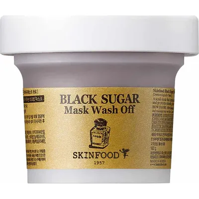 Маска для лица кремовая SKINFOOD Black Sugar Mask Wash Off (120г)