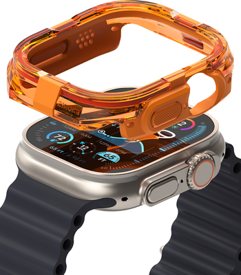 Защитный чехол для умных часов Ringke Fusion Bumper для Apple Watch Ultra 3/2/1 (Neon Orange)