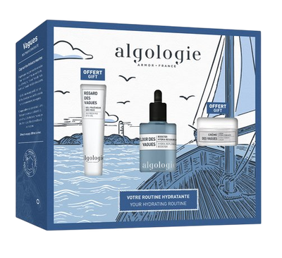 Набор косметики для лица Algologie Vagues Эликсир 30мл+Крем 15мл+Гель для век 15мл