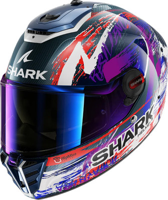 Мотошлем Shark Helmets Spartan RS Carbon Zarco Signature HE8154E-DWV-M (M, белый/фиолетовый)