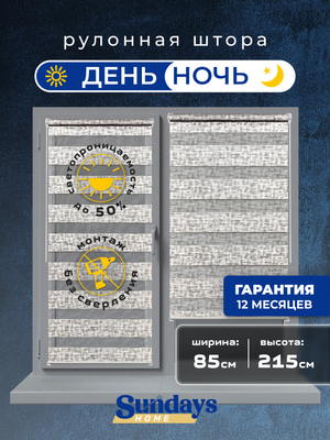 Рулонная штора Sundays Home ДН LB 134-01 85х215 (жемчужный)