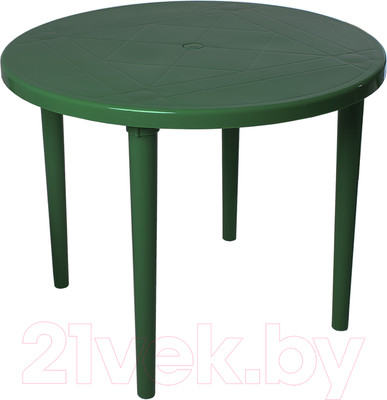 Стол пластиковый Стандарт Пластик Групп Круглый 90 (темно-зеленый)