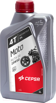 Моторное масло Cepsa Moto 4T Ruta 66 15W50 / 514254191 (1л)