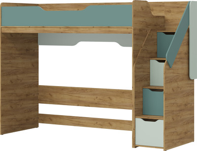 Кровать-чердак СТИЛЬ Rich КР-001 80х200 (дуб крафт золотой К003/пастельный)