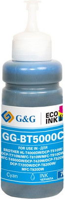 Контейнер с чернилами G&G GG-BT5000C (70мл, фото голубой)