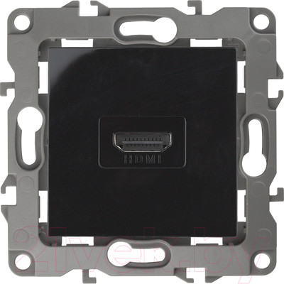 Розетка ЭРА 12-3114-06 / Б0027486 (черный)