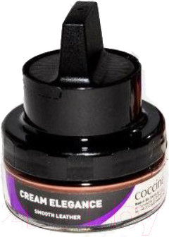 Крем для обуви Coccine Cream Elegance с губкой для гладкой кожи (50мл, молочный шоколад)