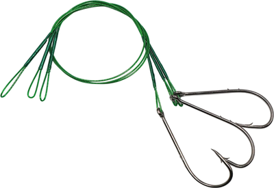 Поводок рыболовный Namazu Leader 1х7 Nylon Coated Green d-0.39мм / N-LS39-20BH1/0L