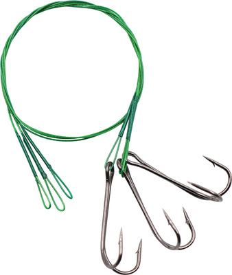 Поводок рыболовный Namazu Leader 1х7 Nylon Coated Green d-0.39мм / N-LS39-30D1/0L